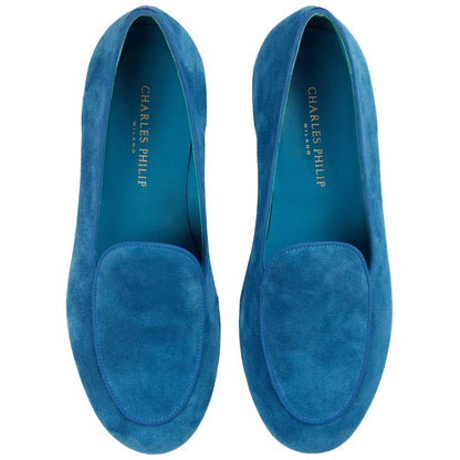 Blue Calfskin Loafer