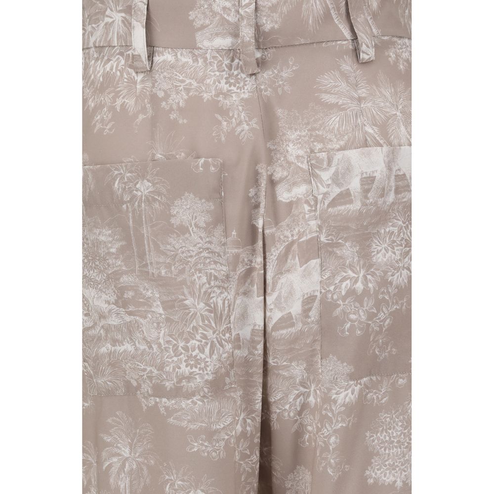 Toile de Jouy pattern Pants