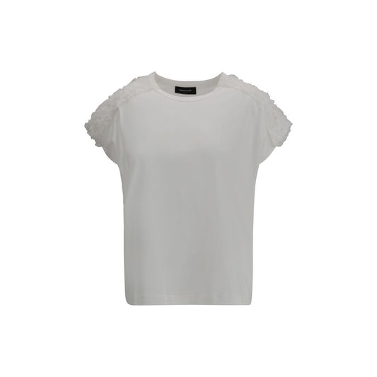 T-Shirt with tulle appliqués