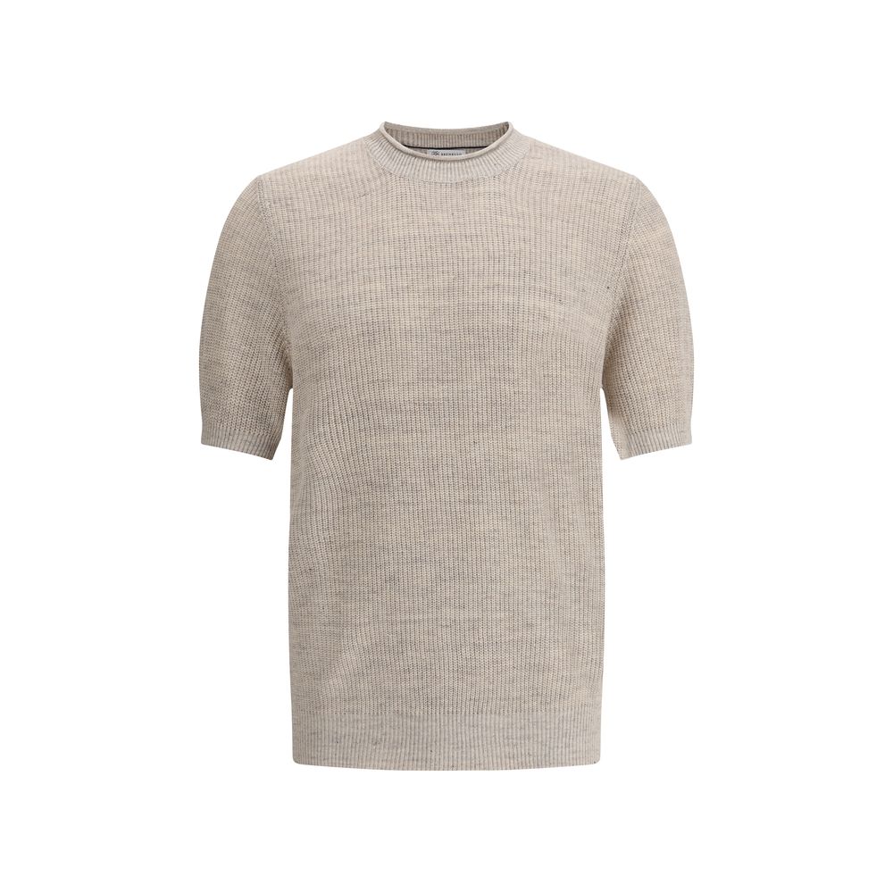Cotton and linen knit T-Shirt