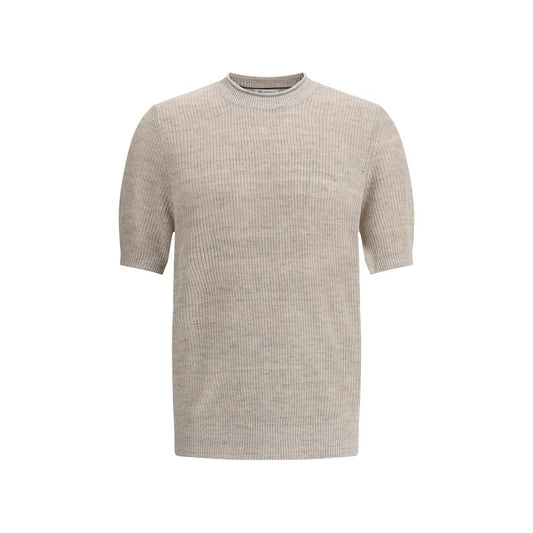 Cotton and linen knit T-Shirt