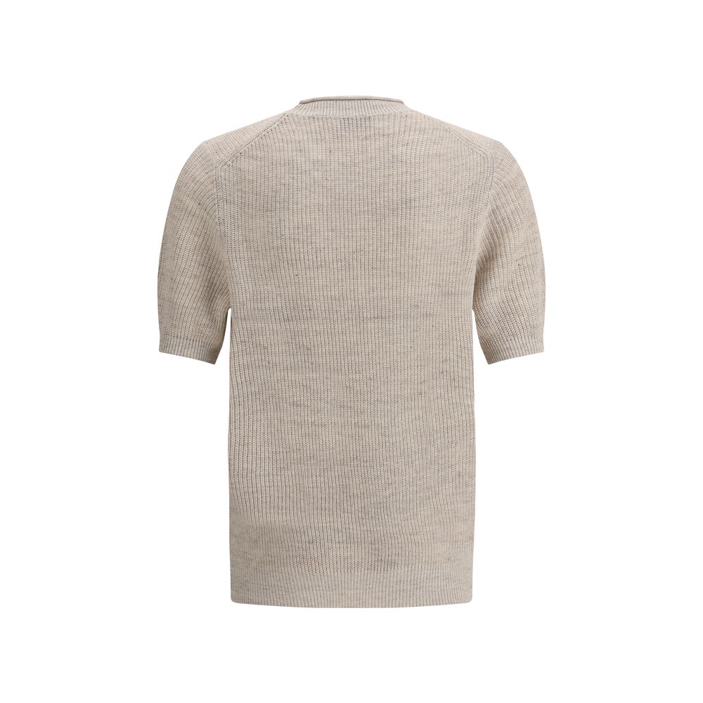 Cotton and linen knit T-Shirt