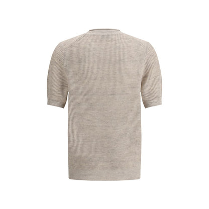 Cotton and linen knit T-Shirt