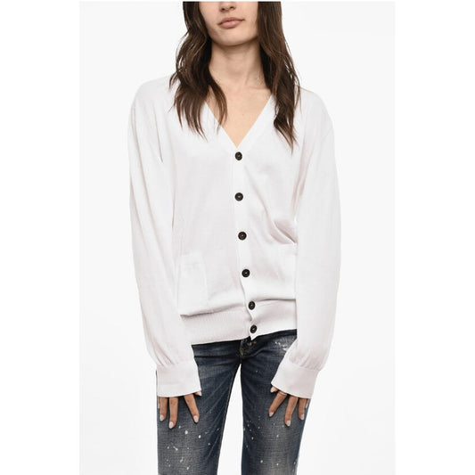 White Cotton Cardigan