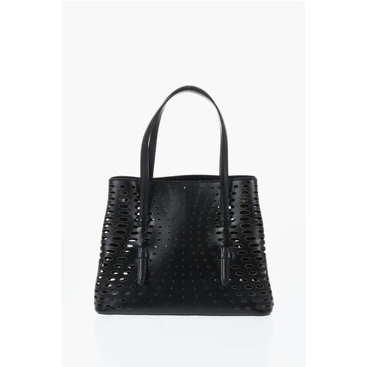 Black Leather Tote Bag