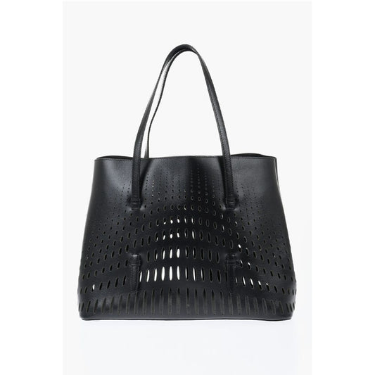 Black Leather Tote Bag