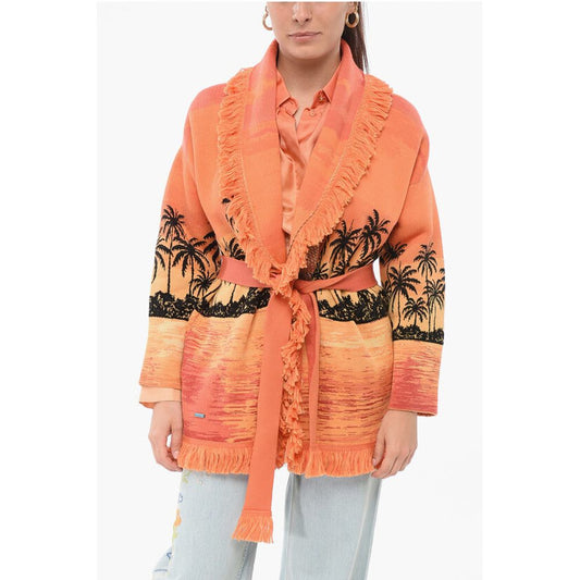 Orange Wool Cardigan
