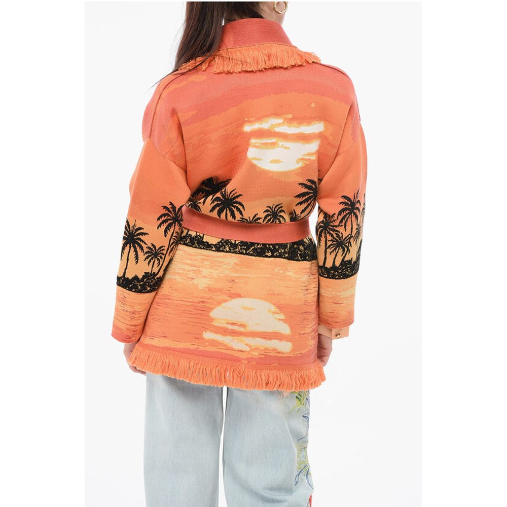 Orange Wool Cardigan