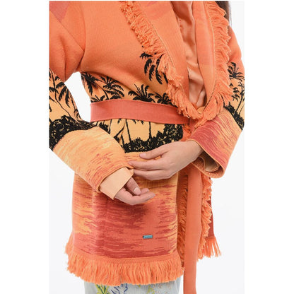 Orange Wool Cardigan