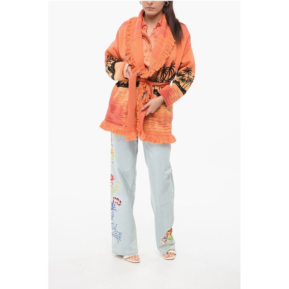 Orange Wool Cardigan