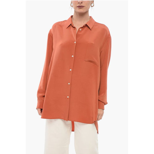 Orange Silk Shirt