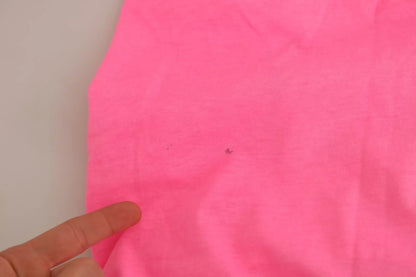 Pink Logo Print Sleeveless Sheath Mini Dress