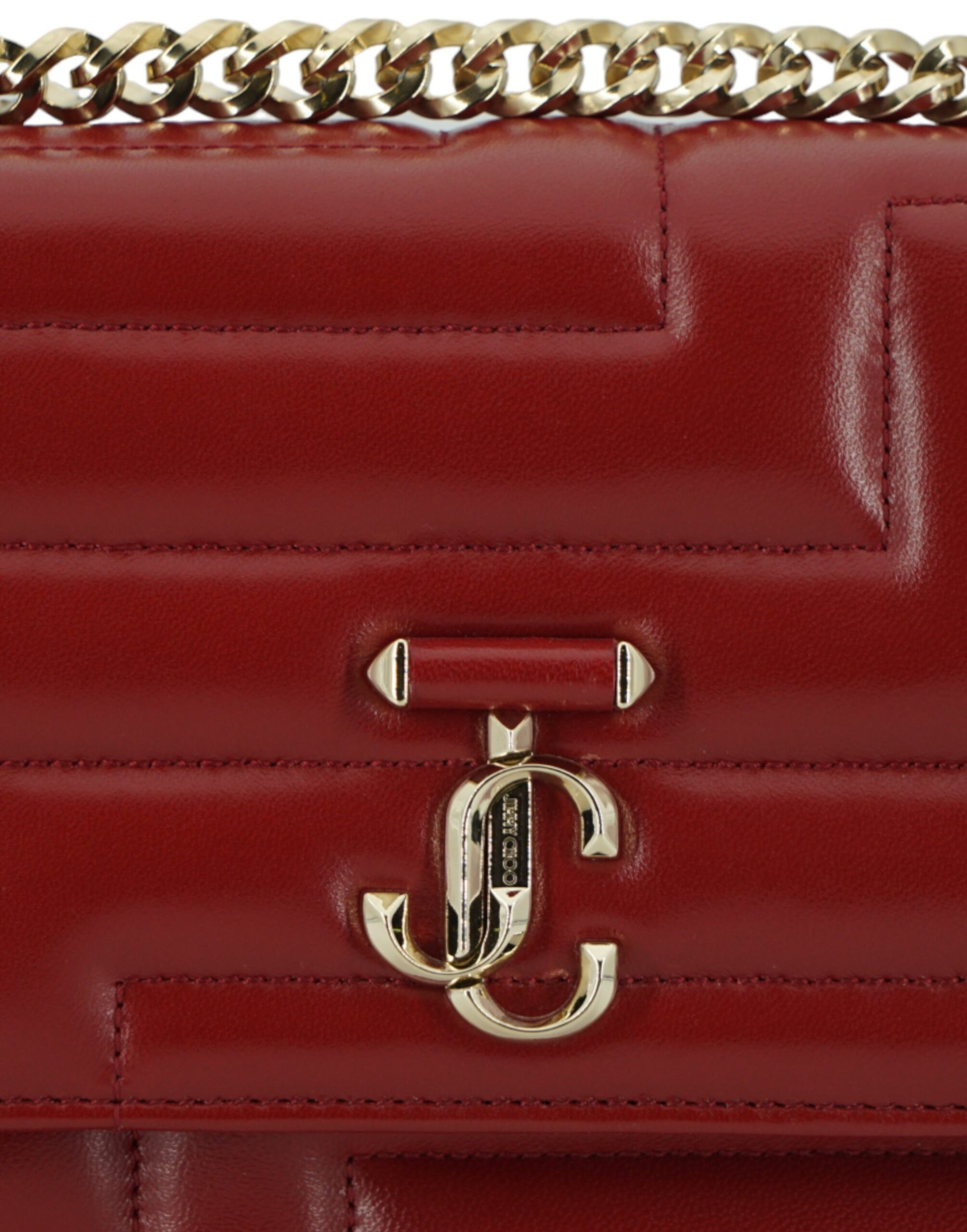 Dark Red Leather Shoulder Bag