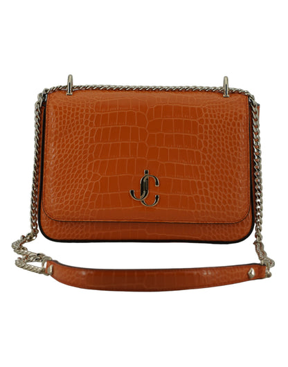 Amber Orange Leather Shoulder Bag