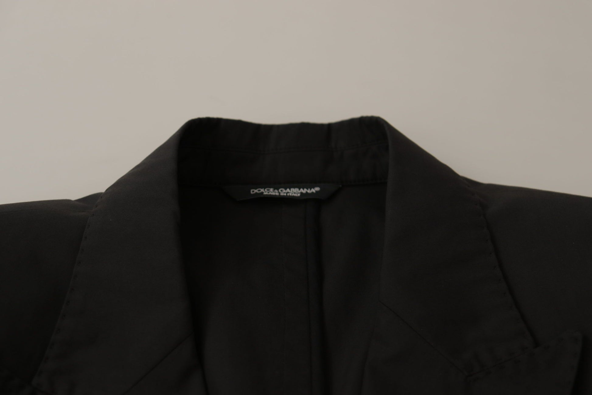 Elegant Taormina Black Cotton Blazer
