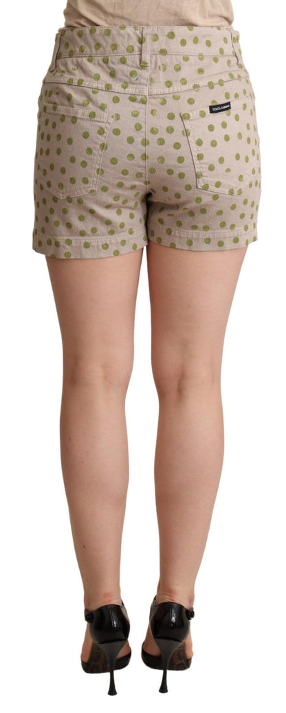 Chic Polka Dot Cotton Stretch Shorts