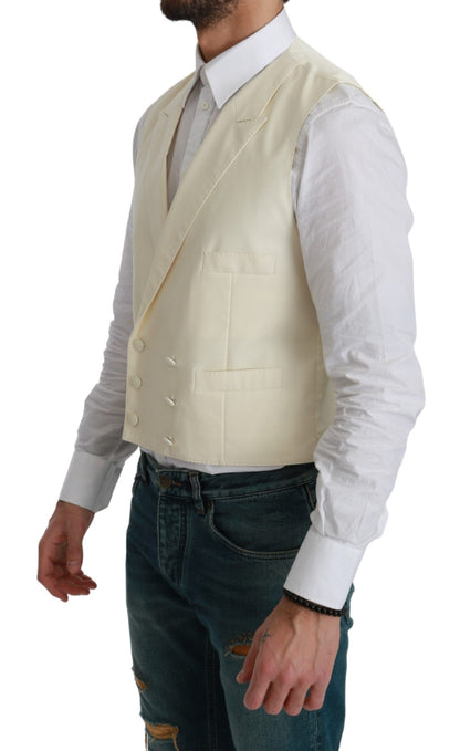 Elegant Cream Wool Dress Vest