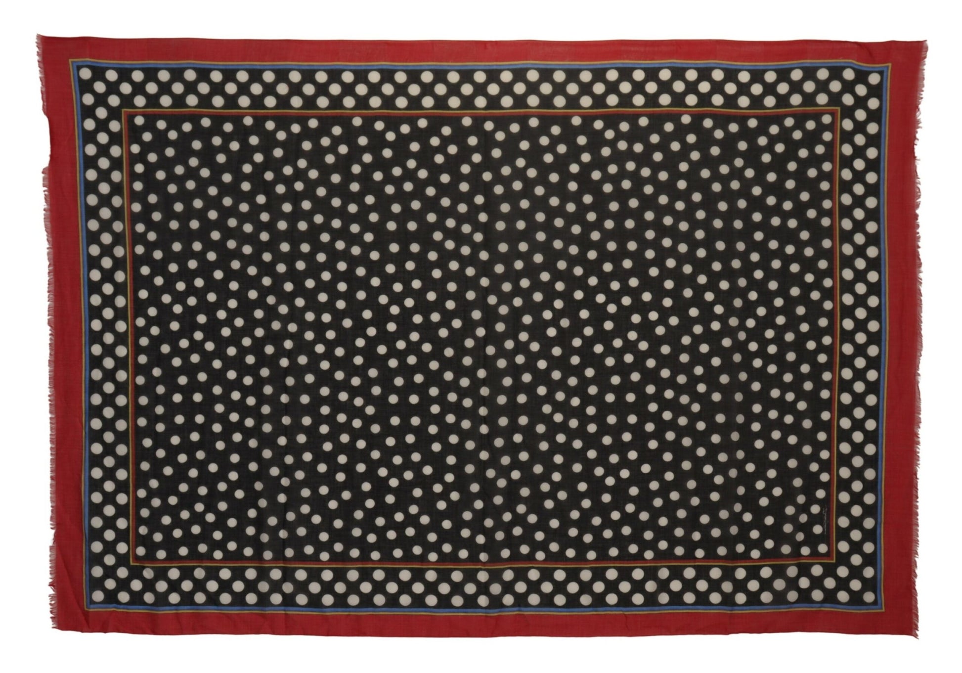 Elegant Silk-Cashmere Polka Dot Scarf