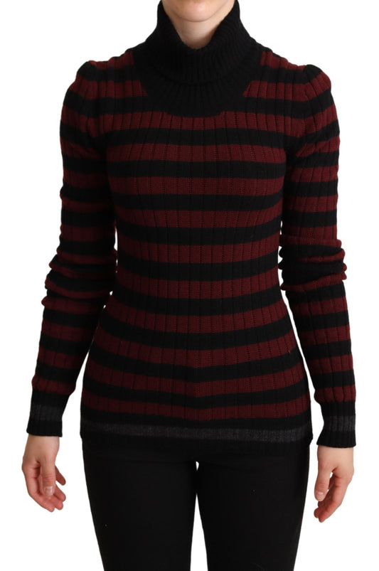 Chic Striped Wool-Cashmere Sweater