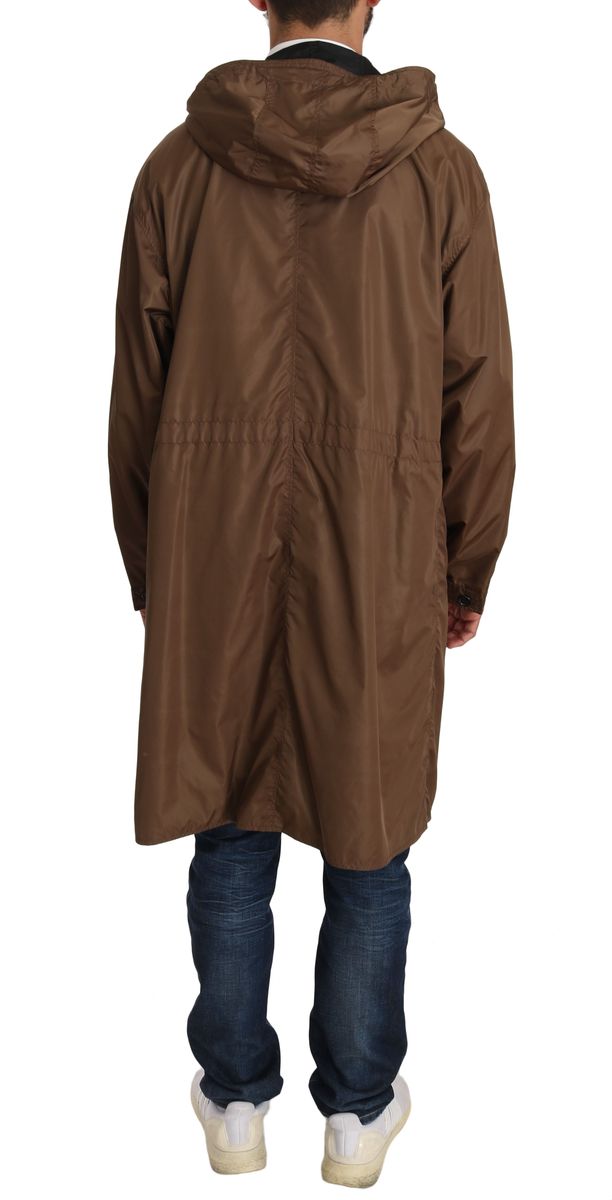 Elegant Reversible Hooded Raincoat