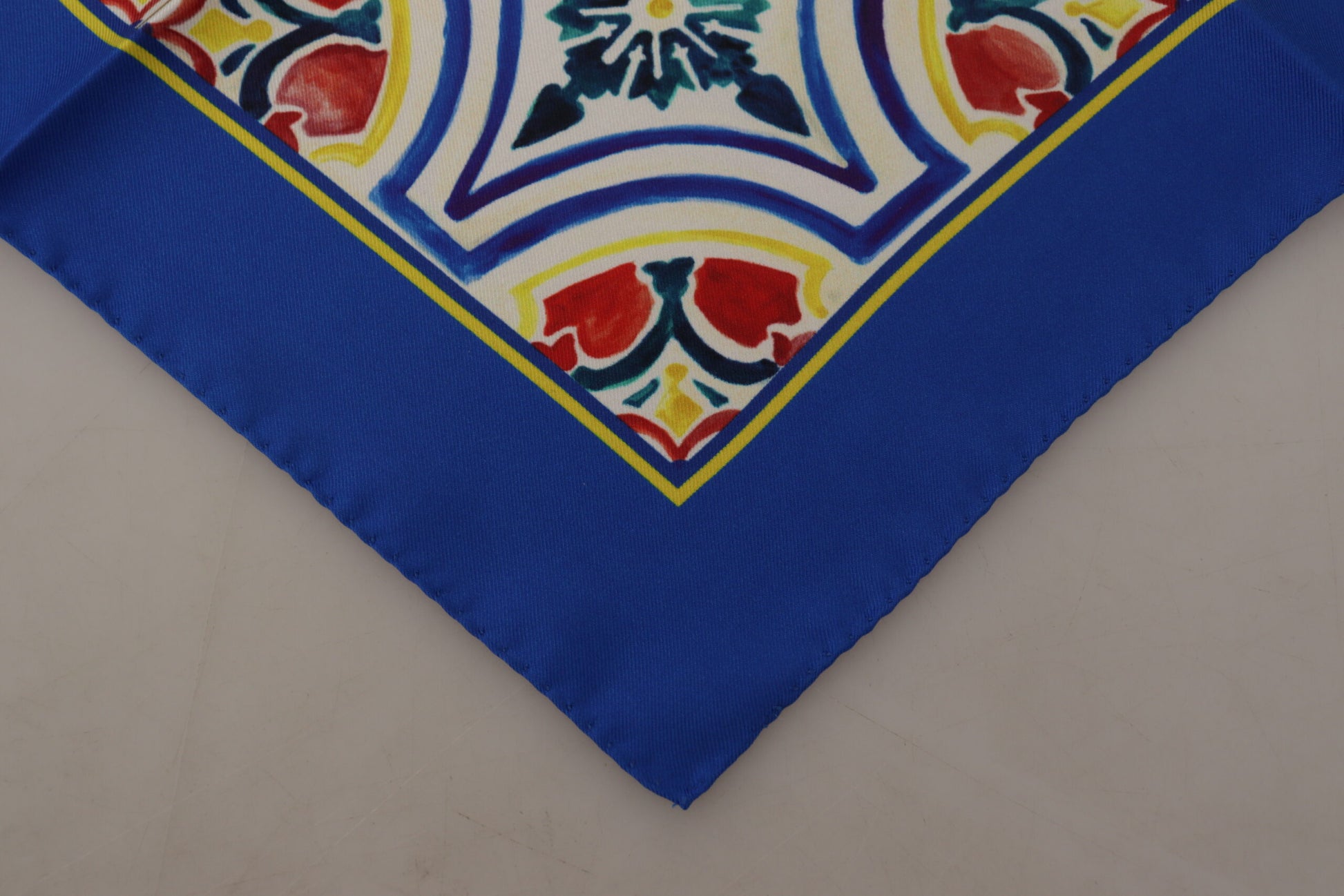 Elegant Silk Majolica Square Scarf