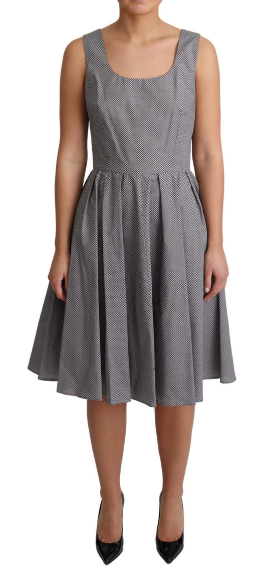 Sleeveless Geometric A-Line Dress