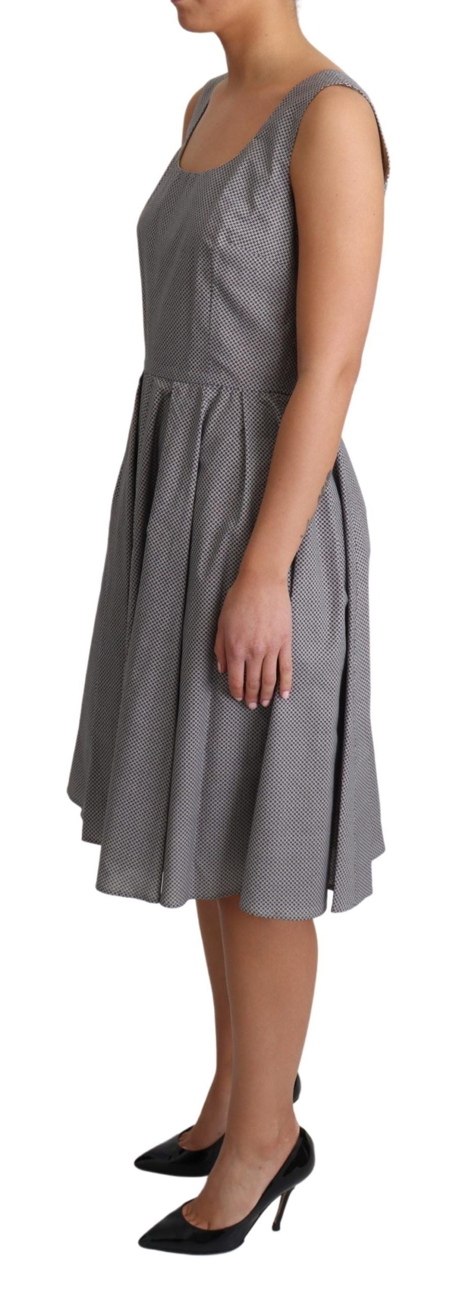 Sleeveless Geometric A-Line Dress