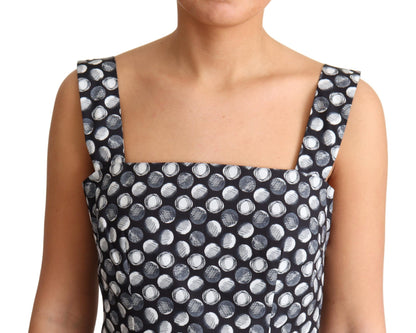 Elegant Sleeveless Geometric Midi A-Line Dress
