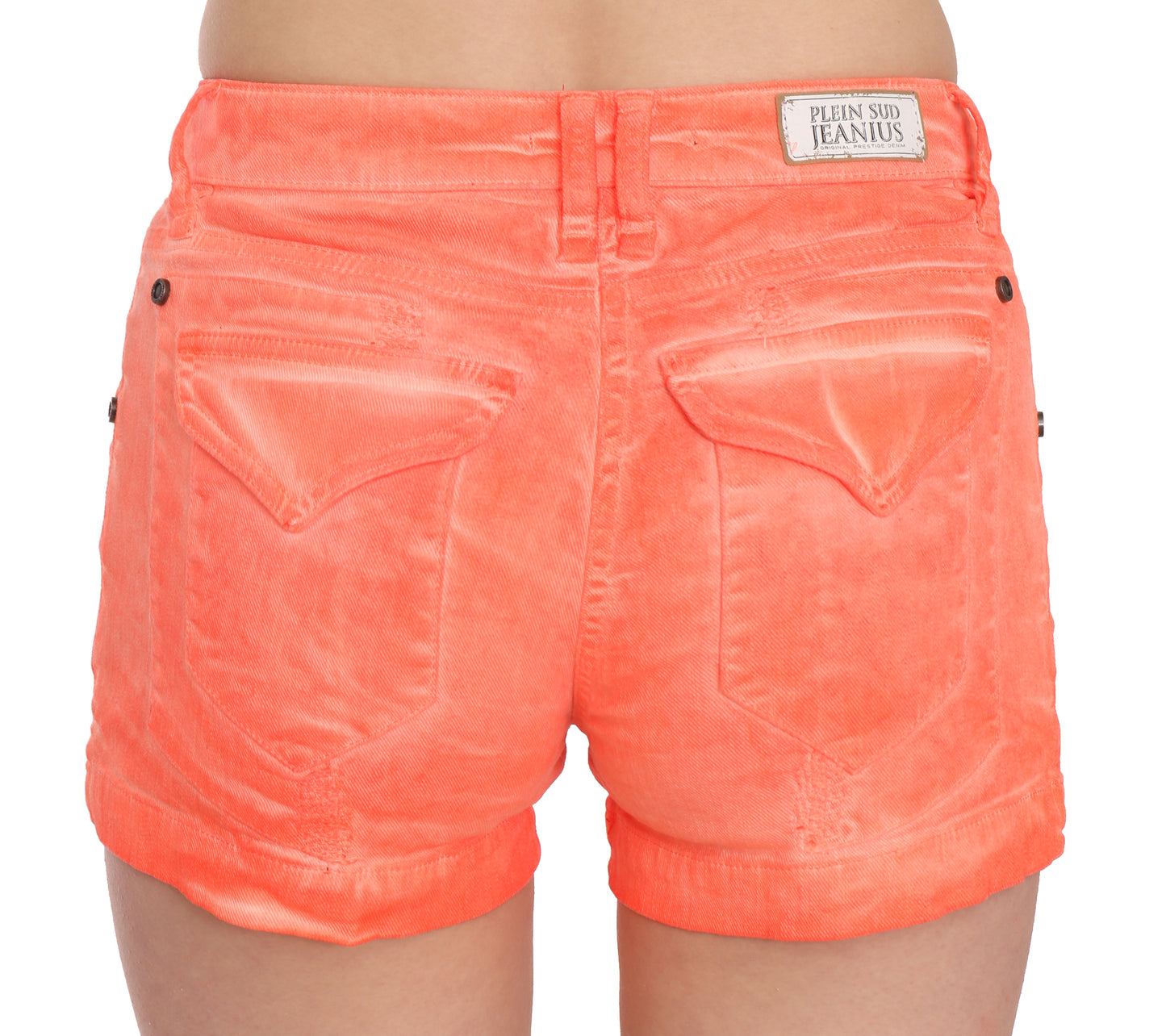 Chic Orange Mid Waist Mini Shorts