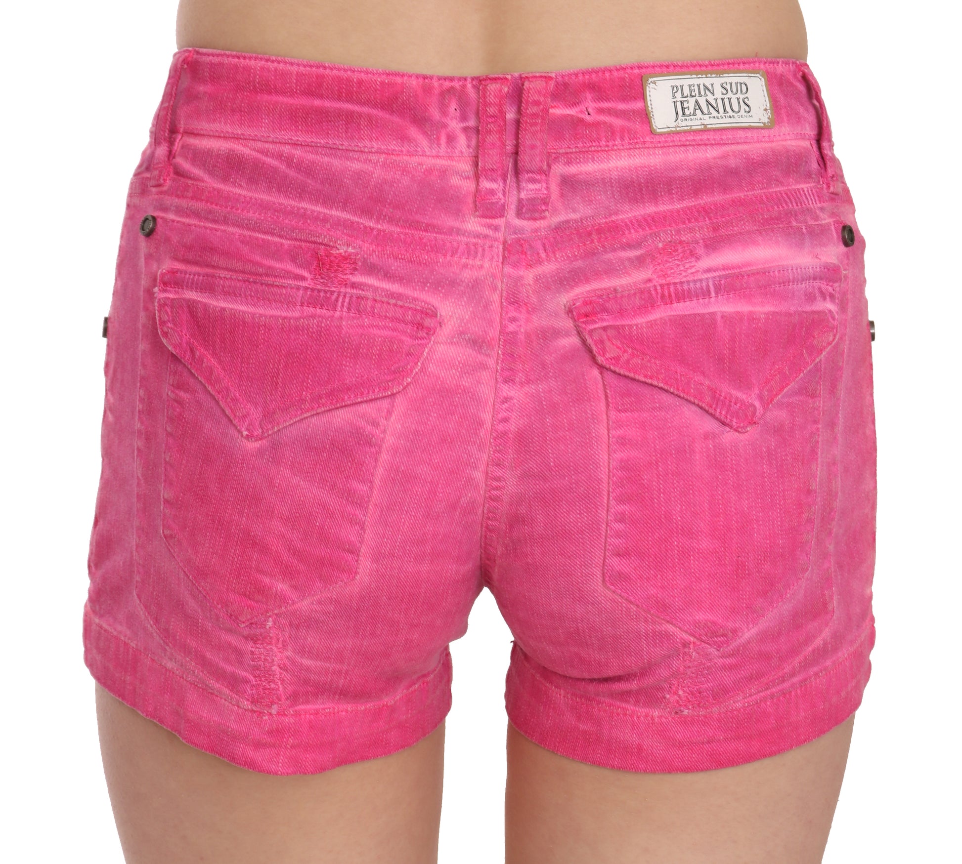 Chic Pink Mid Waist Mini Shorts