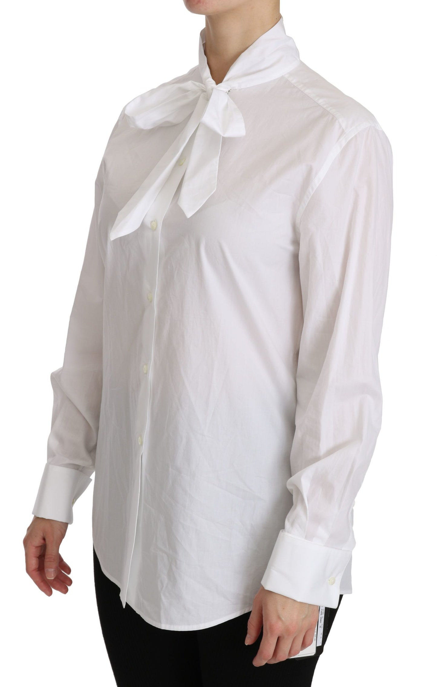 Elegant White Turtle Neck Polo Top