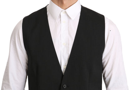 Elegant Gray Formal Vest - Regular Fit