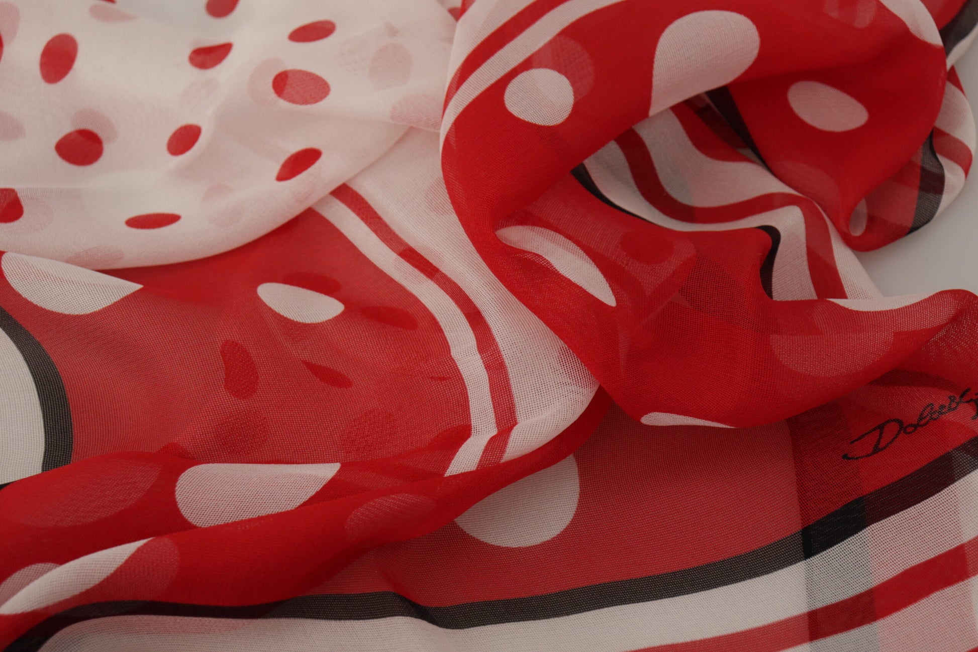 Polka Dots Elegance Silk Shawl Wrap Scarf