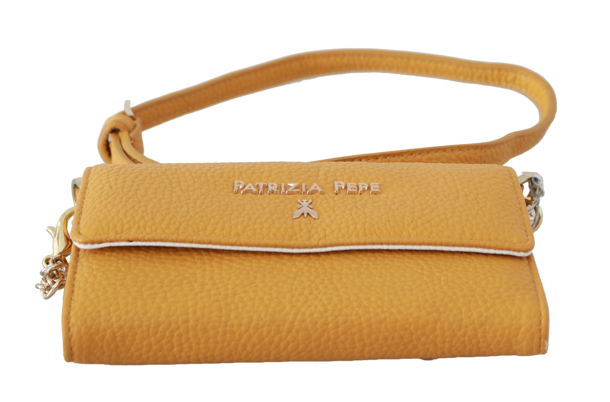 Chic Yellow Leather Shoulder Bag