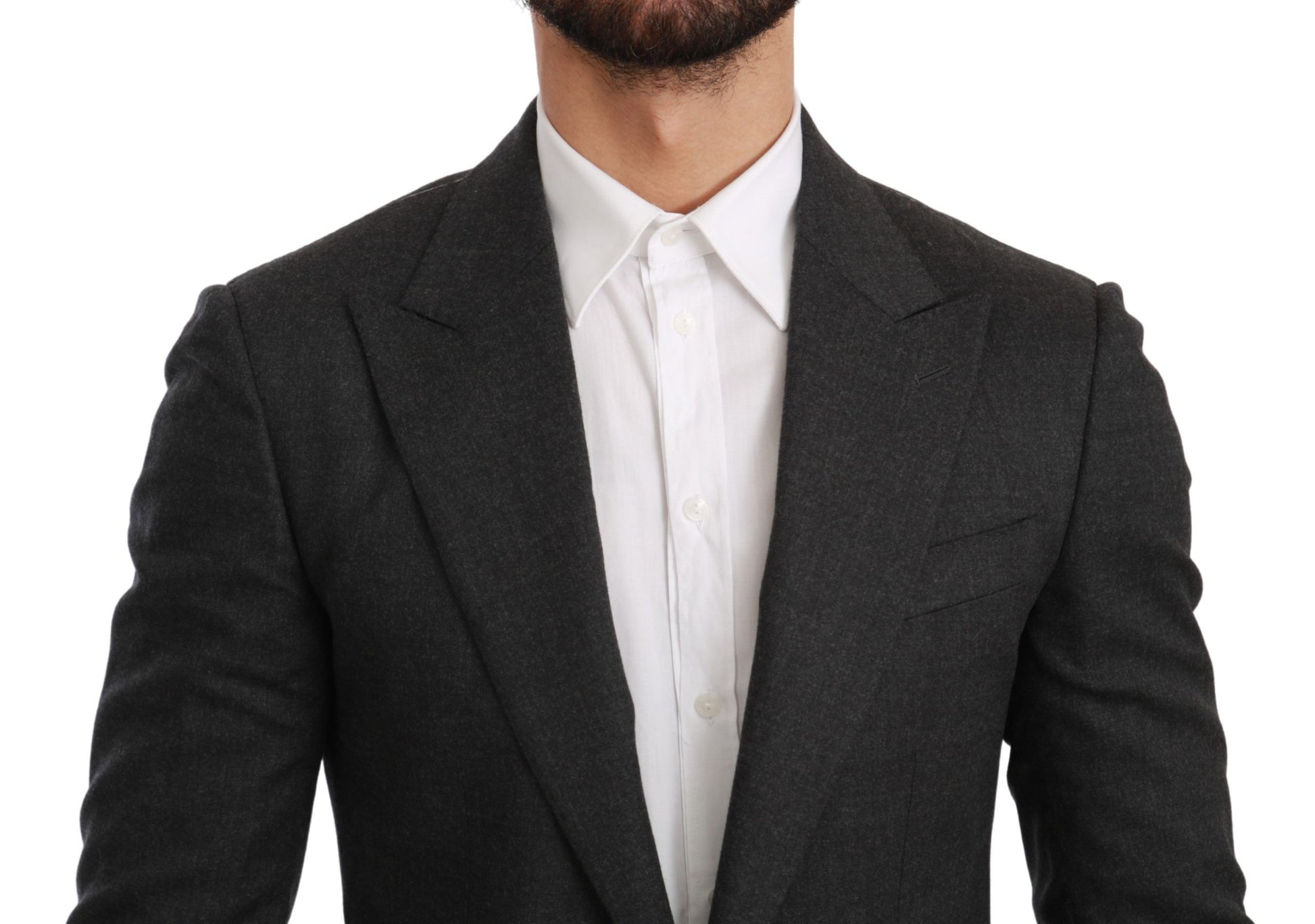 Elegant Gray Slim Fit Formal Blazer