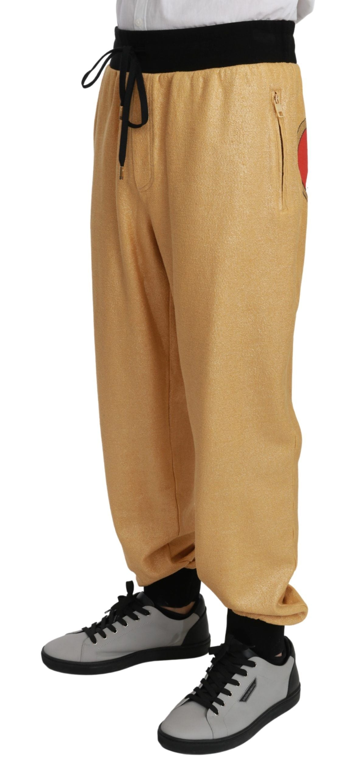 Elegant Gold Motif Sweatpants