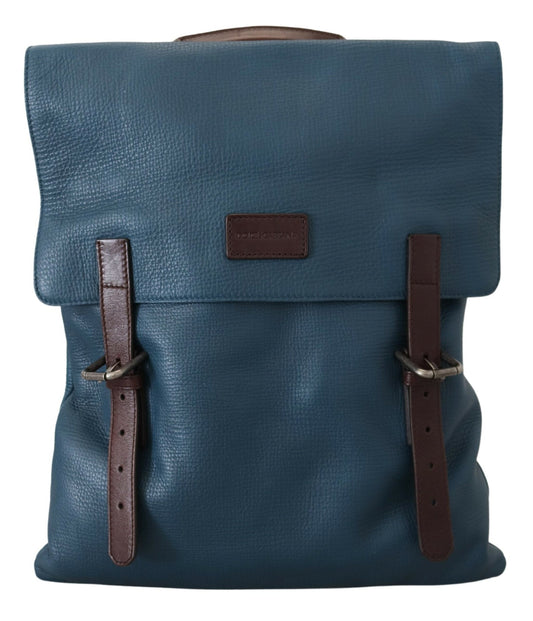 Elegant Blue Leather Backpack Bag