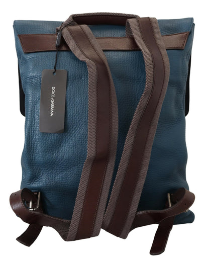 Elegant Blue Leather Backpack Bag