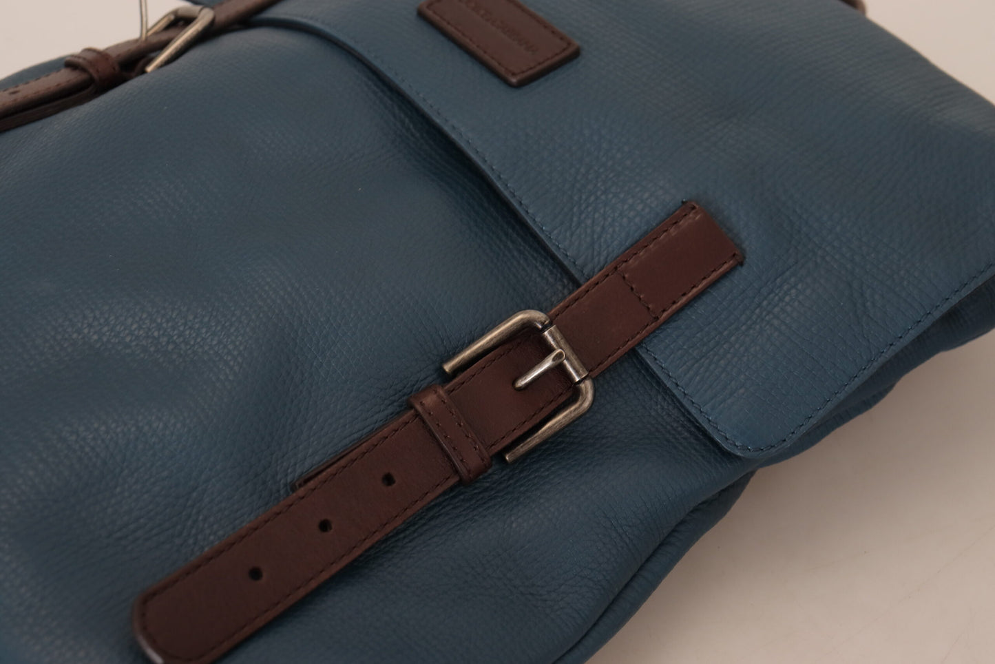 Elegant Blue Leather Backpack Bag