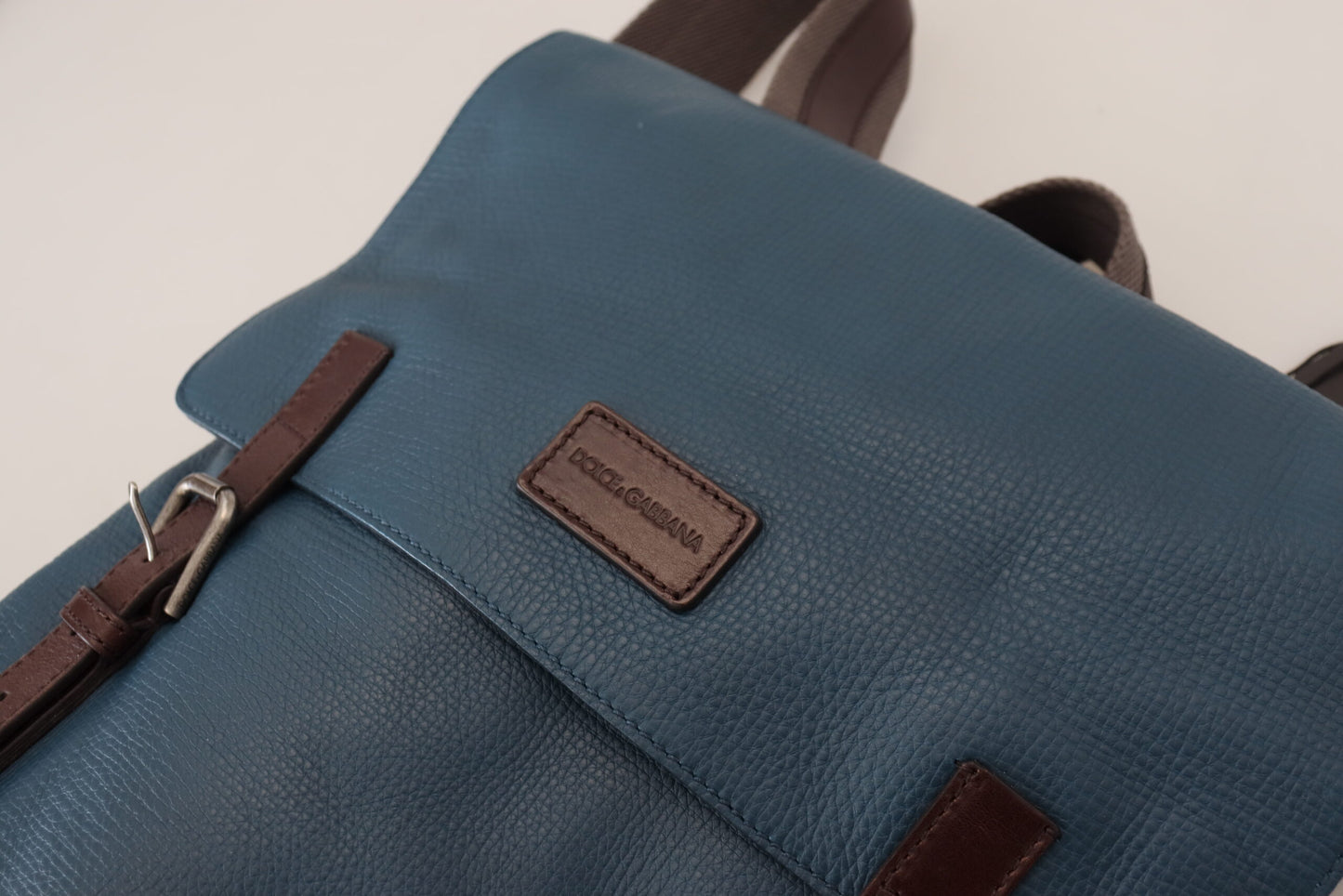 Elegant Blue Leather Backpack Bag