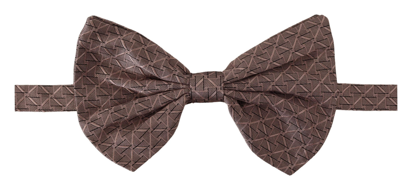 Elegant Silk Gray Bow Tie - Men's Formalwear