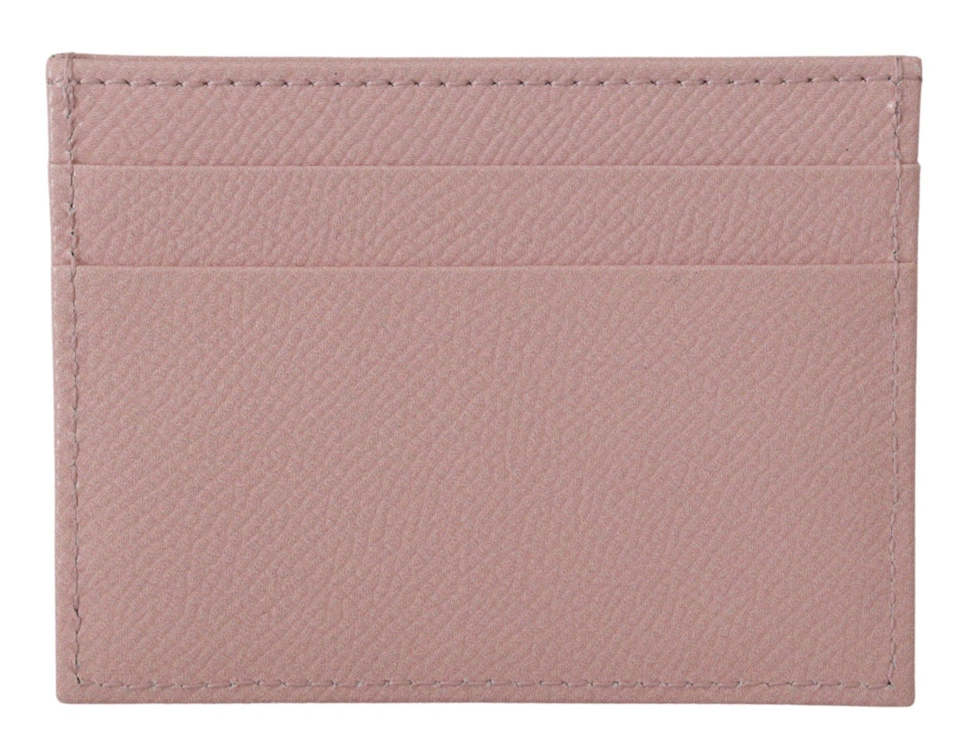 Chic Pink Leather Cardholder with Exclusive Print