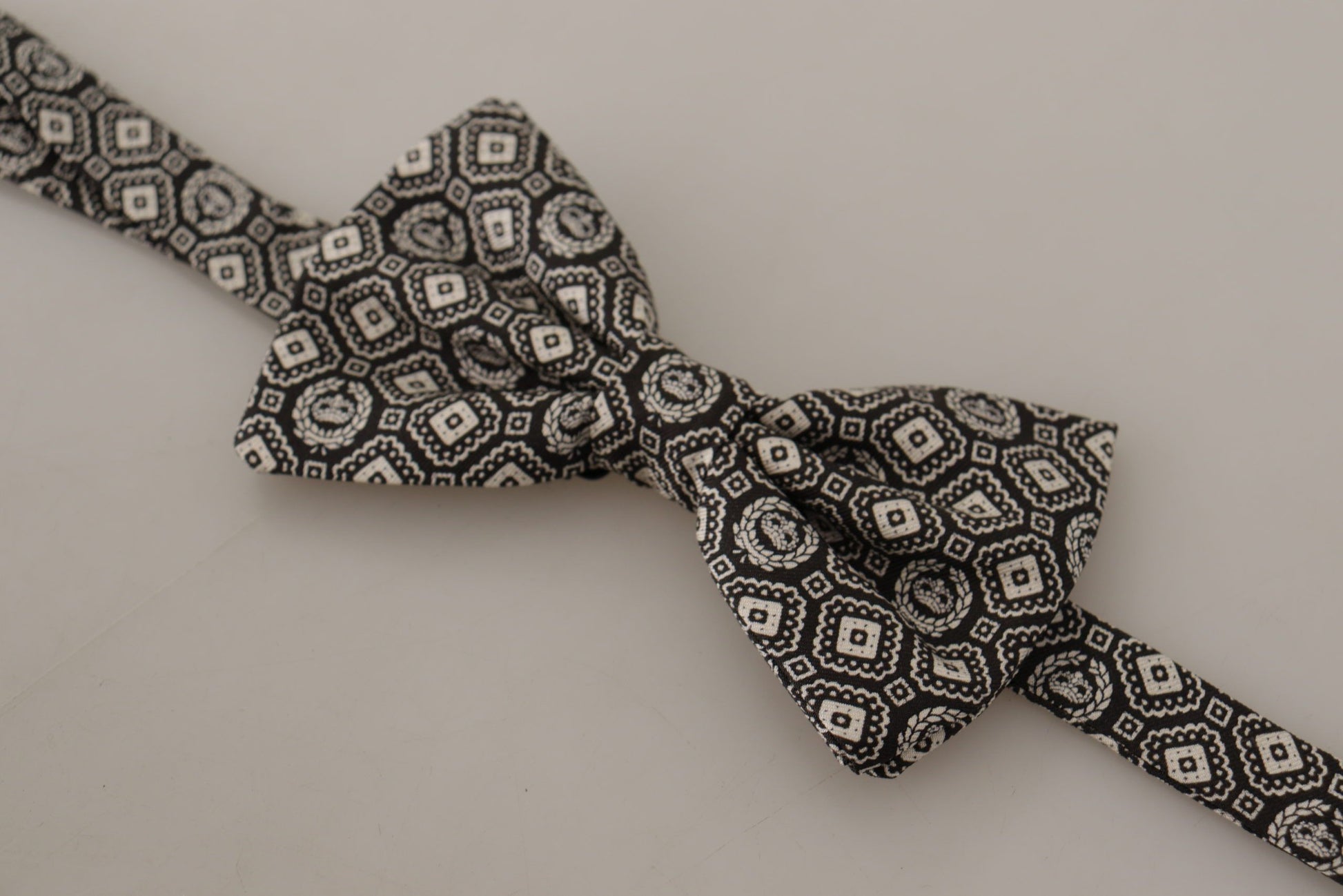 Elegant Black Silk Bow Tie