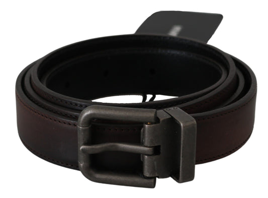 Elegant Leather Belt in Classic Brown