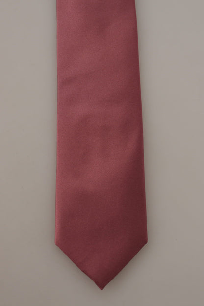 Elegant Pink Silk Bow Tie