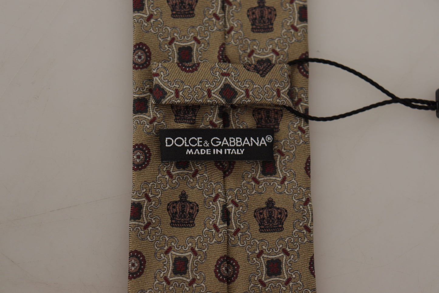 Elegant Silk Beige Necktie