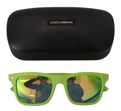 Acid Green Chic Full Rim Sunglasses