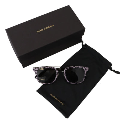 Chic Purple Lens Metal Frame Sunglasses