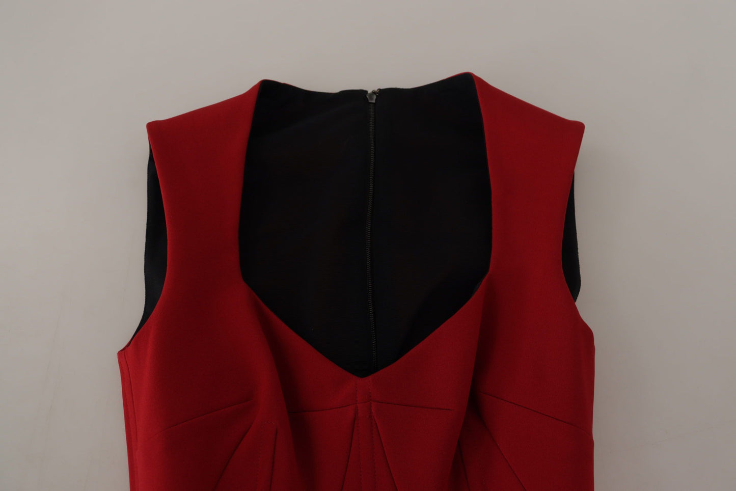 Elegant Red Bodycon Midi Dress