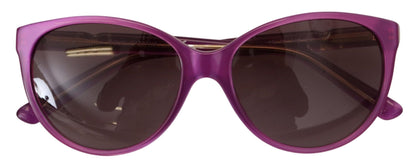 Chic Purple Acetate Round Sunglasses